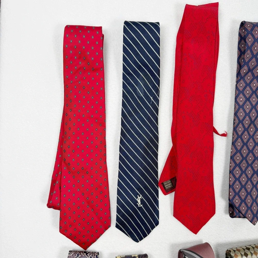 Vintage‎ Designer Ties (Lot of 10 ) - Givenchy Dior YSL Steffano Ricci Valentino